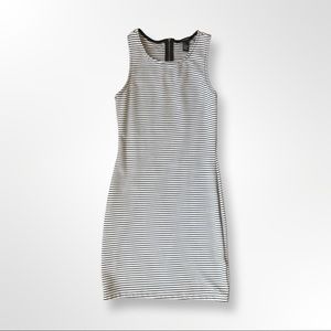 Black and White Striped Forever21 Body Con Dress